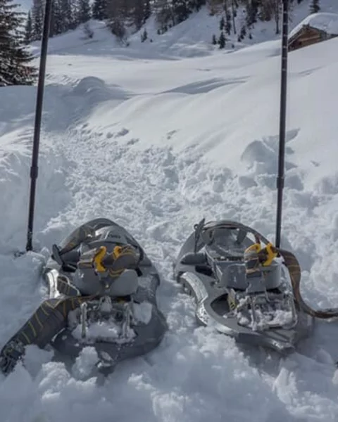 [Translate to English:] Schneeschuhwandern im Ultental